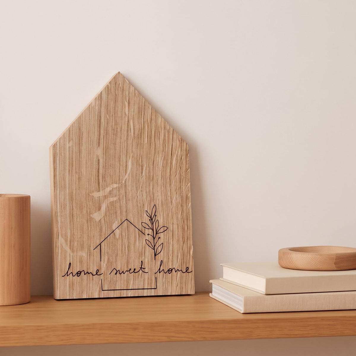 Deko-Haus Holz mit Gravur