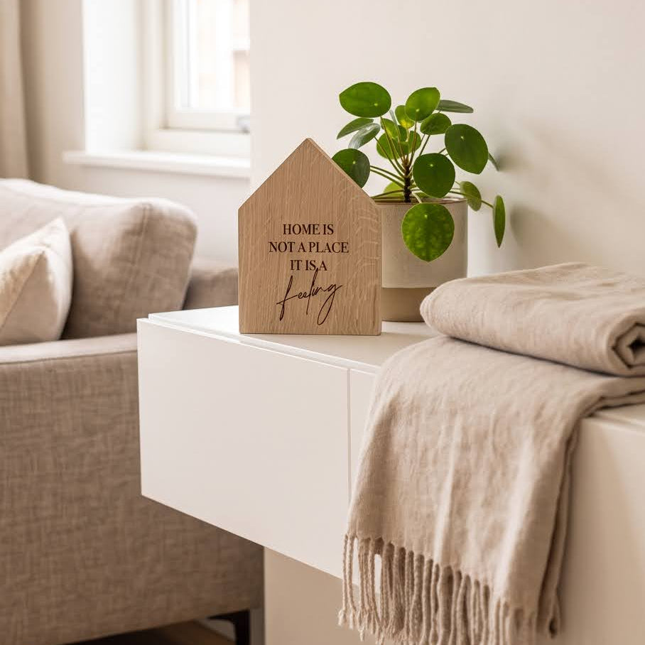 Deko-Haus Holz mit Gravur
