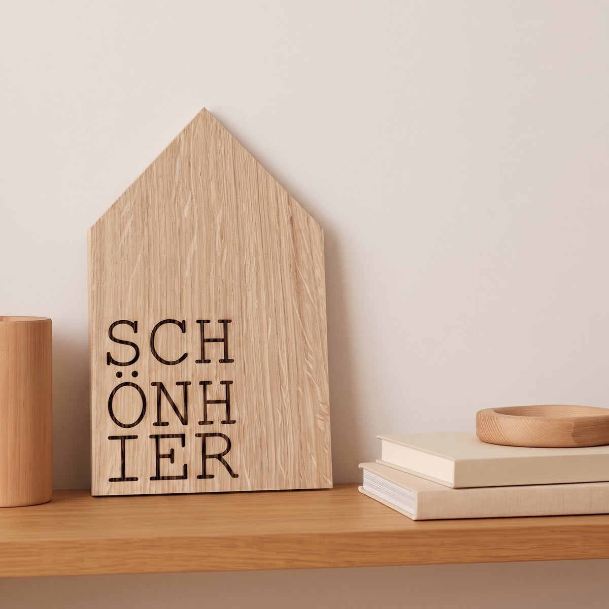 Deko-Haus Holz mit Gravur